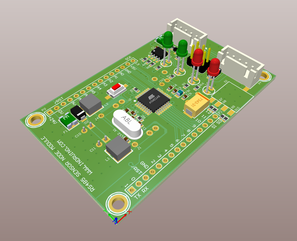 Thiết kế và sản xuất mạch điện tử : RS485 SENSOR NODE MODULE