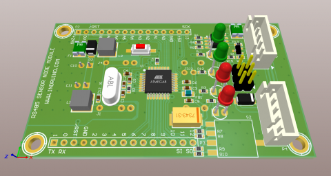 Thiết kế và sản xuất mạch điện tử : RS485 SENSOR NODE MODULE